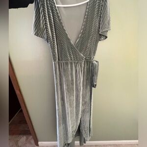Baltic Born Green Velvet Wrap Maxi Dress XXL